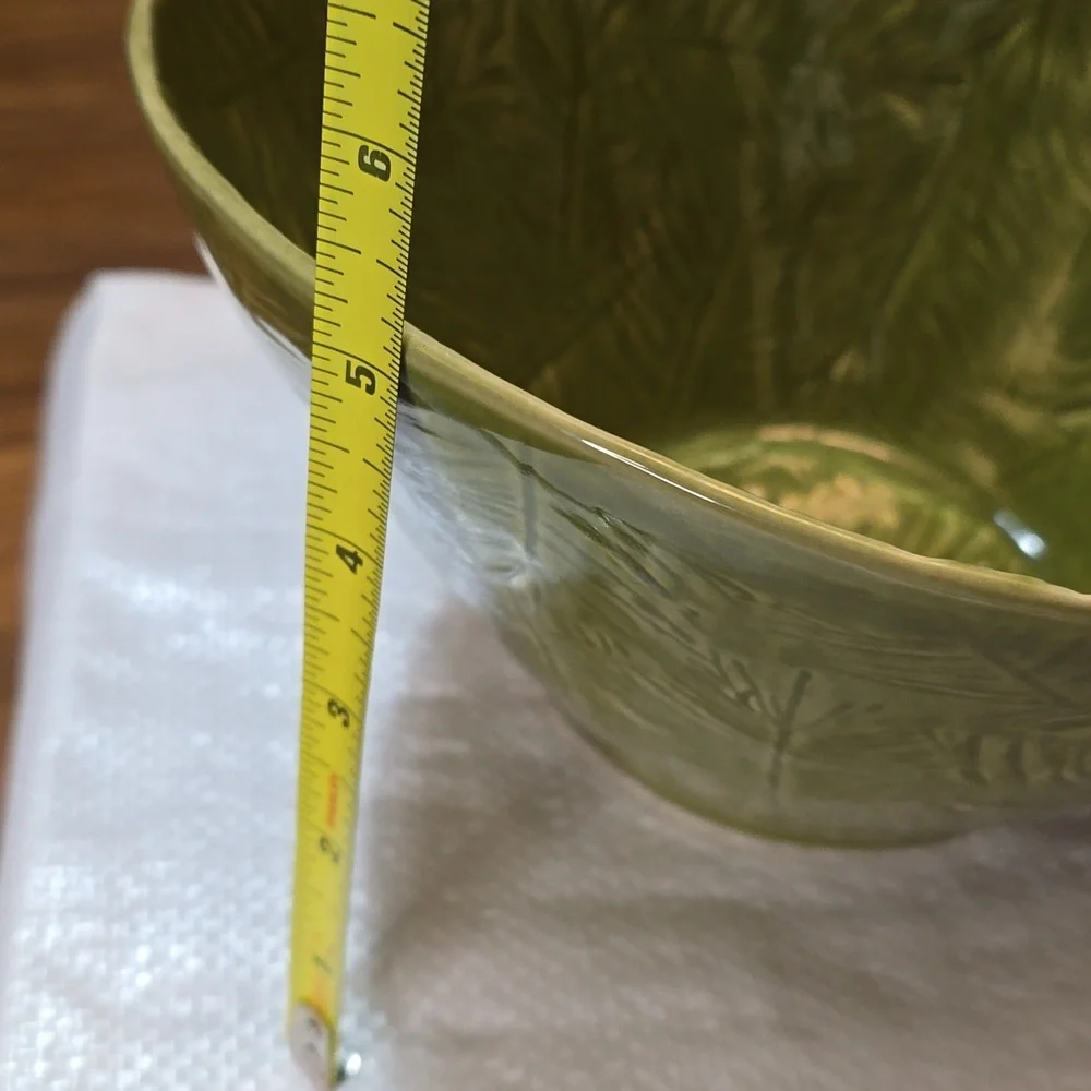 Crate & Barrel Marin Pine Serving Bowl Green Salad Bowl Dish